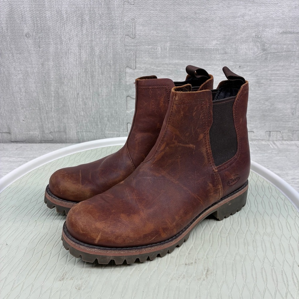 Chaco Fields Chelsea Boots Women's 7.5 Brown Leather Waterproof JCH108466